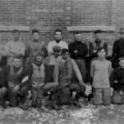 History Mystery Photo #16. Over 100 years ago, Heyworth watched highschool football on Thanksgiving Day. "The Hudson foot ball team and Heyworth team will have a game at Heyworth on Thanksgiving day." This news note appeared in The Heyworth Natural Gas on November 23, 1911. We know the picture shown is o the 1911 Heyworth H.S. team. Do you know the names of any of the team members? The name of the coach? Or the outcome of the game? If you do, please contact the library at 473-2313.